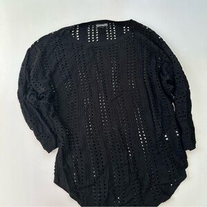 Black Eyelet Knit top
